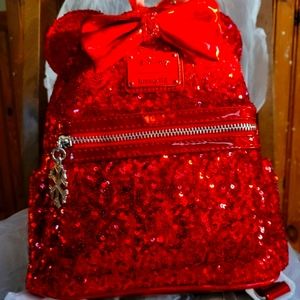 Disney Minnie Mouse Red Sequin Celebration Mini Bookbag